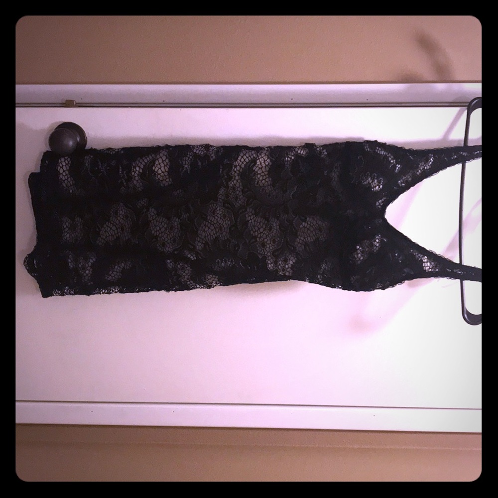 Black lace sexy dress